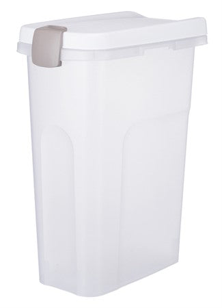 Fodertunna, 25 l/, 24 × 51 × 39 cm, transparant/vit